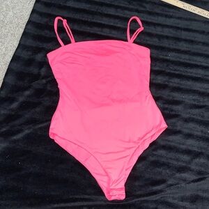 Princess Polly Bodysuit leotard neon pink adjustable spaghetti straps size US 2